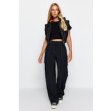 Trendyol Black Contrast Stitch Detail Cargo Trousers | shoptok.hr
