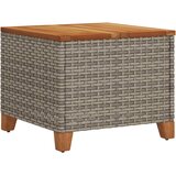  Vrtni stol sivi 45 x 45 x 37 cm od poliratana i bagremovog drva | Eponuda.com