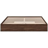  Posteljni okvir s predali rjavi hrast 200x200 cm inženirski les | Shoptok.si