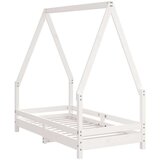  Otroški posteljni okvir bel 70x140 cm trdna borovina, (20916889) | Shoptok.si