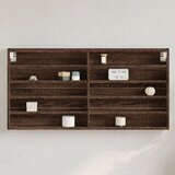 vidaXL Vitrina boja smeđeg hrasta 100x8,5x50 cm od konstruiranog drva Cijene