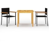  3-dijelni vrtni blagovaonski set crni | Eponuda.ba
