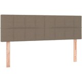  Box spring postelja z vzmetnico LED taupe 140x190 cm blago | Shoptok.si