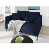 Ropez Temno modra sedežna garnitura iz šenilje 140 cm Freya – | Shoptok.si