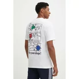 Adidas Bombažna kratka majica moška, bež barva, IW2646