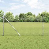 Ograda s postovima Srebrno 1,4 x 10 m Čelik | shoptok.hr