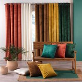 Douceur d intérieur Smeđa zavjesa od samta 140x240 cm Analia – | shoptok.hr