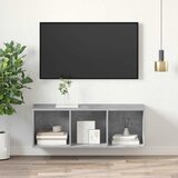  Zidni TV ormarić boja betona 37x37x107 cm od konstruiranog drva | shoptok.hr