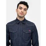 Big Star Man's Shirt Shirt 141808 Denim-760