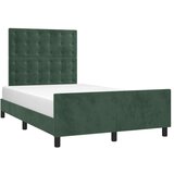  Okvir za krevet s uzglavljem tamnozeleni 120x190 cm baršunasti | shoptok.hr