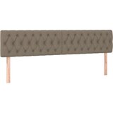  Box spring postelja z vzmetnico taupe 200x200 cm blago, (20999381) | Shoptok.si