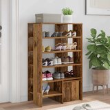  Ormar za cipele s policom 2 pcs Staro drvo Konstruirano drvo | shoptok.hr