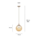  Luster na sajli COSMO 1xE14/10W/230V bež | Eponuda.com
