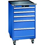 LISTA Pomičen predalnik, ŠxGxV 564 x 725 x 990 mm, 5 predalov, encijan modre barve | Shoptok.si