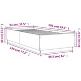  Okvir za krevet boja hrasta 90x200 cm konstruirano drvo | shoptok.hr