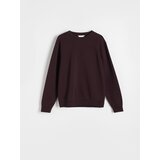 Reserved pulover z vezenino - burgundy Cene