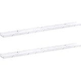  Polica na zidu s policom 2 pcs Bijeli mramor 100 x 9 x 3 cm | shoptok.hr
