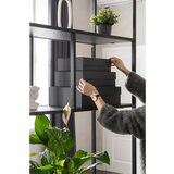 Bigso Temno sive kartonaste škatle za shranjevanje v kompletu 3 ks s pokrovom/dekorativne 42,5x29,5x13 cm Kian Paper Laminate – | Shoptok.si