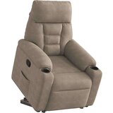vidaXL Naslanjač s funkcijo vstajanja taupe blago iz mikrovlaken | Shoptok.si