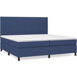  Krevet s oprugama i madracem plavi 200 x 200 cm od tkanine | shoptok.hr