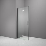 CAMARGUE Zložljiva tuš vrata Vario B53 (90 x 195 cm, črni profili, steklo: 6 mm, premaz WonderClean) | Shoptok.si