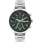 Lee Cooper Muški ručni sat, Kvarcni mehanizam, 45mm, Zeleno kućište, Srebrne boje, LC07834.370 | Eponuda.com