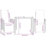  3-dijelni vrtni bistro set od poliratana s jastucima bež | shoptok.hr