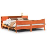 Maison Chic Posteljni okvir - Dvoposteljna postelja - Zakonska postelja brez vzmetnice vošč. rjav 180x200 cm borovina-J4532, (21775099) | Shoptok.si