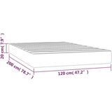  Madrac s oprugama tamnosivi 120x200x20 cm baršunasti | shoptok.hr
