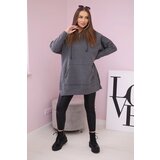 Kesi Insulated sweatshirt with graphite side slits | shoptok.hr