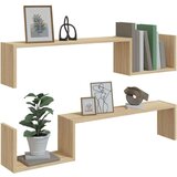  Zidne police 2 kom boja hrasta sonome 100x15x20 cm od iverice | shoptok.hr