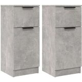  Komode 2 kom siva boja betona 30 x 30 x 70 cm konstruirano drvo | shoptok.hr
