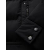 Ombre Men's long quilted jacket with hood - black | Shoptok.si