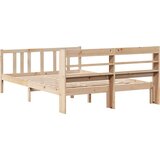 vidaXL Posteljni okvir z vzglavjem 135x190 cm trdna borovina | Shoptok.si