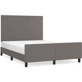  Posteljni okvir z vzglavjem siv 140x190 cm umetno usnje, (20903570) | Shoptok.si