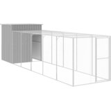  Kavez za kokoši s igralištem svjetlosivi 165x659x181 cm čelični | shoptok.hr