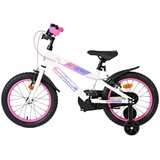 Volare dječji bicikl Lily 16″ bijelo-ružičasto-ljubičaste boje, s dvije ručne kočnice | shoptok.hr