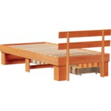  Krevetna konstrukcija Voštano smeđa 80 x 200 cm Borova drva | shoptok.hr