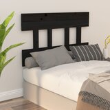  Uzglavlje za krevet crni 103,5 x 3 x 81 cm od masivne borovine | shoptok.hr