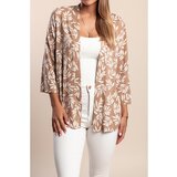 Fenzy Plus Size Kardigan S Potiskom, Bež | Shoptok.si