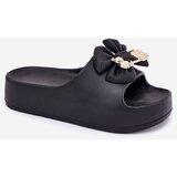 Boto Women's Foam Platform Sandals With Bow And Brooch Black Marlize | shoptok.hr