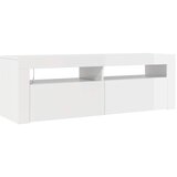 TV ormarić s LED svjetlima visoki sjaj bijeli 120 x 35 x 40 cm | shoptok.hr