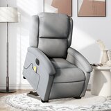 Maison Chic Električni masažni naslanjač - Relax naslanjač s funkcijo vstajanja svetlo siv, (22062078) | Shoptok.si