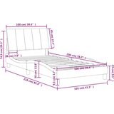  Krevet s madracem plavi 100 x 200 cm baršunasti | shoptok.hr
