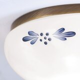 Orion dl 7-672 - stropna svetiljka landhaus 1xE27/60W/230V prečnik 21 cm bronza/bela | Eponuda.com
