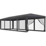 vidaXL Vrtni šotor z 10 mrežastimi stranicami antracit 3x12 m HDPE | Shoptok.si