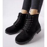 Gemre Black insulated eco-suede hiking boots Rosing | Shoptok.si