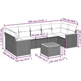  8-dijelni set vrtnih sofa od poliratana s jastucima crni | shoptok.hr