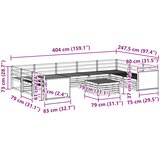  Set vanjskih sofa 10 kom. Prirodna Čvrsto drvo akacije | shoptok.hr