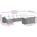 vidaXL 10-dijelni set vrtnih sofa od poliratana s jastucima smeđi | shoptok.hr